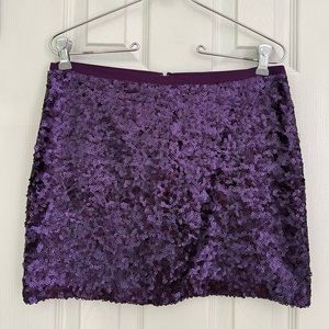Purple Sequins mini skirt (low rise)